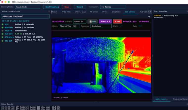SLS camera — thermal / false-color vision